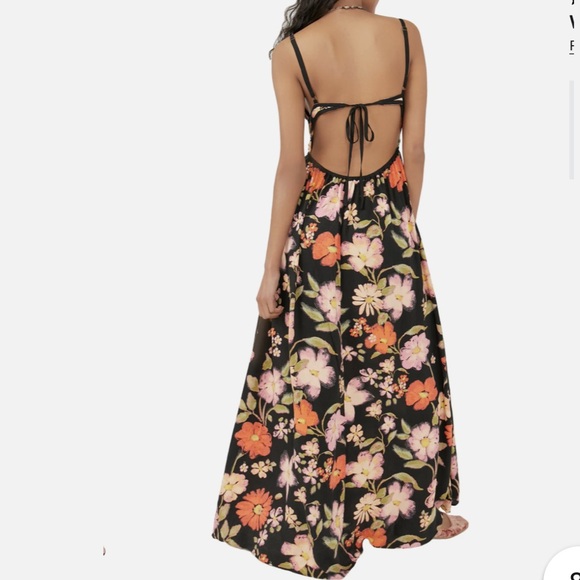FREE PEOPLE Wisteria Floral Print Maxi Dress | Sz M, Black Multi | NWT - Picture 8 of 10